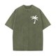 thumbnail image 4 of Tops para hombre, blusas y camisas de cuello redondo y manga corta para hombre, camisetas deportivas informales de color liso con cuello redondo y efecto desgastado, blusas de licra para hombre., 4 of 5
