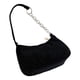thumbnail image 5 of Monedero de hombro Hugo Bolso informal de franela negro, 5 of 7