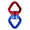Red & Blue, variant on SPRING PARK 30KN 8-Shaped Rock Climbing Descender Connecting Rotating Ring Rope Swivel Outdoor Mountaineering Equipment Carabiner