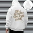 thumbnail image 2 of Yhkghxis Jesus Hoodie, Christian Hoodies for Men Smile You Made God's Wake Up List Hoodie with Pockets Hooded Sweatshirt Pullover Tops, 2 of 9