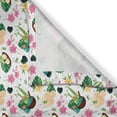 thumbnail image 3 of Ambesonne Tropical Kitchen Curtains, Flowers Leaves Towels Art, 55"x39", Pink and Hunter Green, 3 of 3