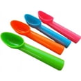 thumbnail image 3 of 4Pcs Plastic Ice Cream Scoop Nonstick Anti-Freeze Ice Cream Scooper for Fruits, Watermelon, Yogurt, Melon Ball, Sorbet Spoon Kitchen Tool (Orange, Green, Blue, Pink), 3 of 7