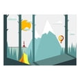 thumbnail image 2 of Tiptophomedecor Peel and Stick Cartoon Wallpaper Wall Mural - On The Camping - Removable Wall Decals, 2 of 3