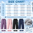 thumbnail image 3 of Hienoo Girls Performance Snow Pants Lined Zip Pocket Pants Elastic Waist Trousers, 3 of 6