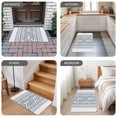 thumbnail image 6 of Navy Blue Boho Door Mat&nbsp;Indoor Outdoor Entrance,Non Slip Small Rug for Kitchen Bathroom Entryway Rug,Vintage Southwestern Geometric Stripes Washable Doormat Floor Mat for Office 18x30 Inch, 6 of 8