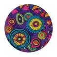 thumbnail image 2 of PIKWEEK Multicolor Fitable Fitted Round Table Cover with Elastic Colorful Geometric Circular Floral Motifs Table Cloth Round Elastic Edge Fitted Table Cover Vintage  Tables, 2 of 7