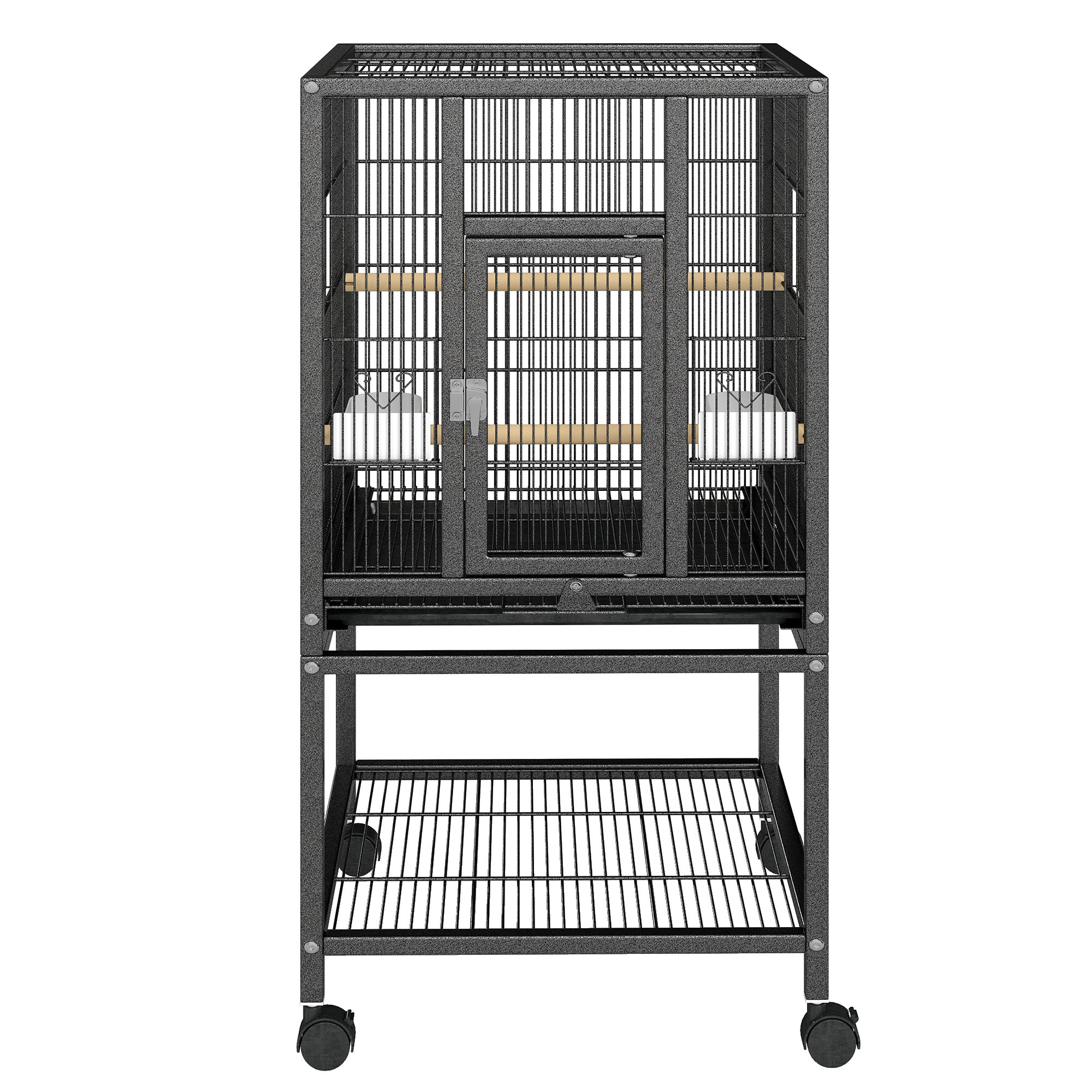 Uforic 41 Inch Metal Bird Cage with Rolling Stand photo 8