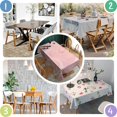 thumbnail image 5 of Pink Gold Marble Pattern Rectangle Tablecloth 60"x102",Waterproof Polyester Rectangle Table Cloth, Wipeable Spillproof Polyester Tablecloth for Dining, Camping, Indoor and Outdoor, 5 of 6