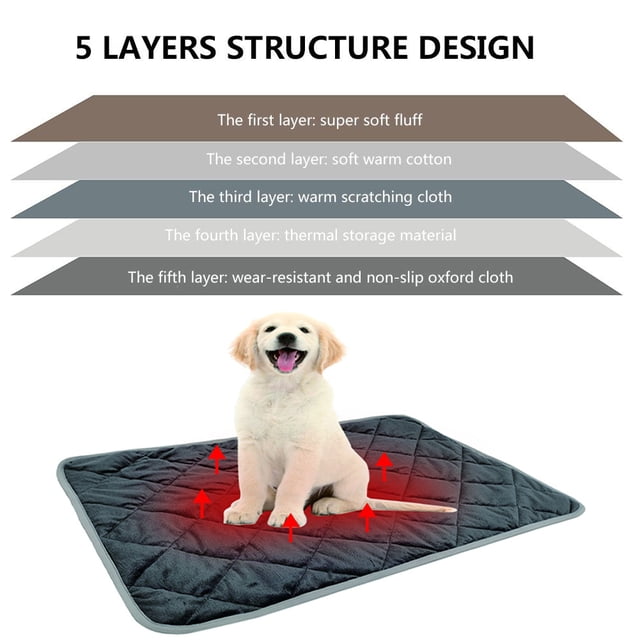 Almohadilla Para Mascotas Con Autocalentamiento Suave Cama Para Mascotas Con Autocalentamiento Manta Cálida Para Invierno Para Mascotas Methold PT002489-03