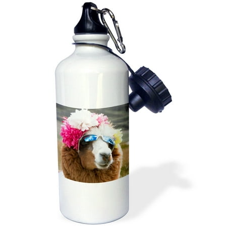 - 3dRose Alpaca, Pachacoto, Cordillera Blanca, Ancash, Peru., Sports Water Bottle, 21oz