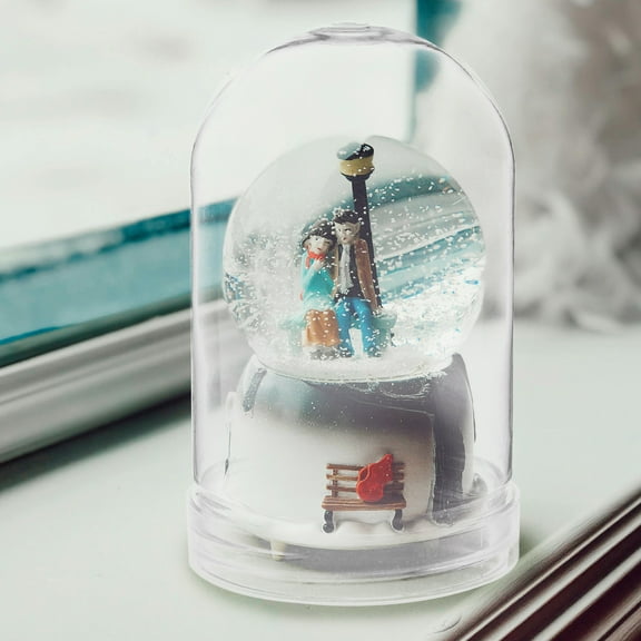 Entireivity 10pcs DIY Clear Plastic Water Globe Snow Globe Water Globe Making Prop Plastic DIY Snow Globe