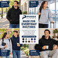 thumbnail image 5 of Pukka Blanks Unisex Heavyweight 300 GSM Fleece Hoodie Navy X-Large, 5 of 7