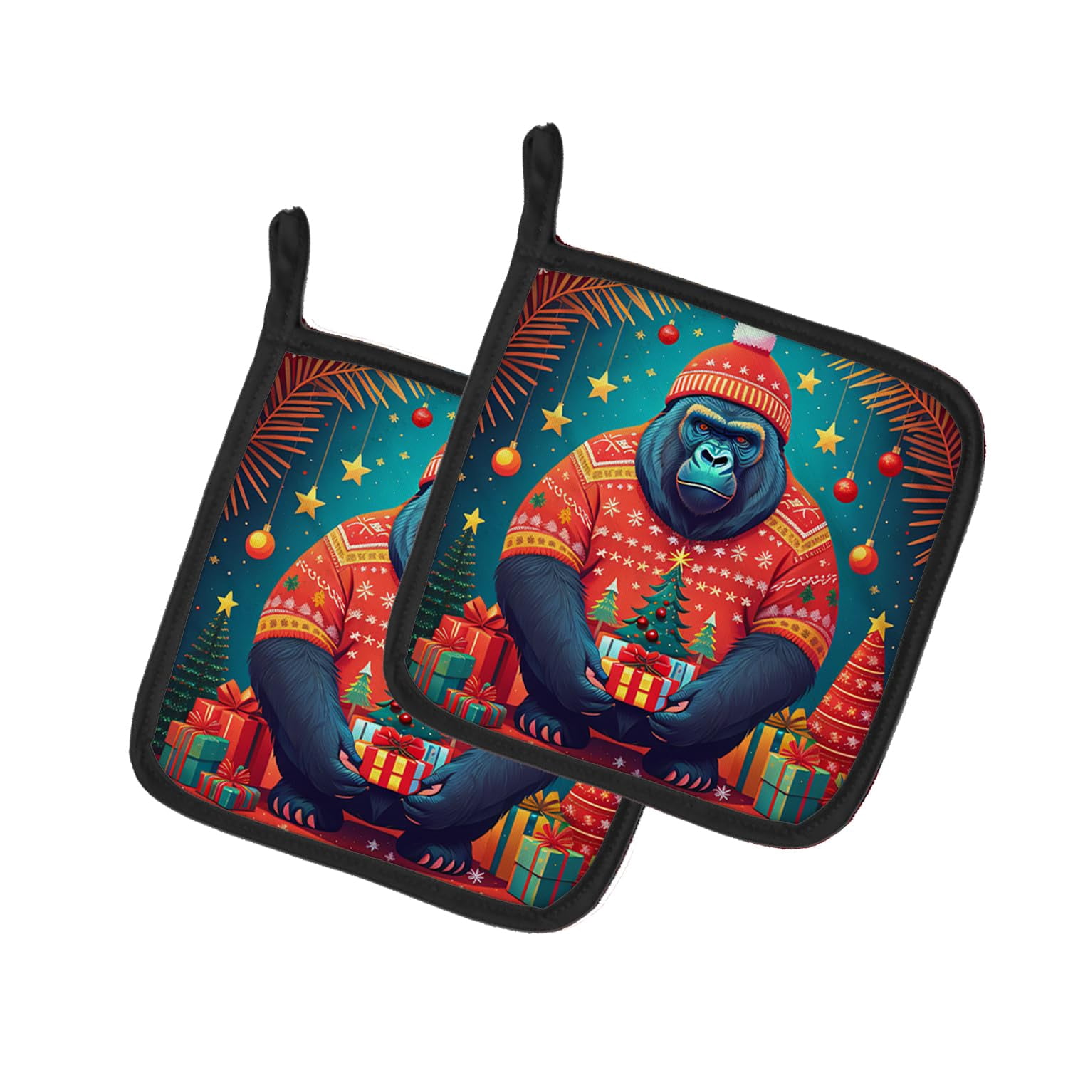 Turtle Christmas Pair of Pot Holders