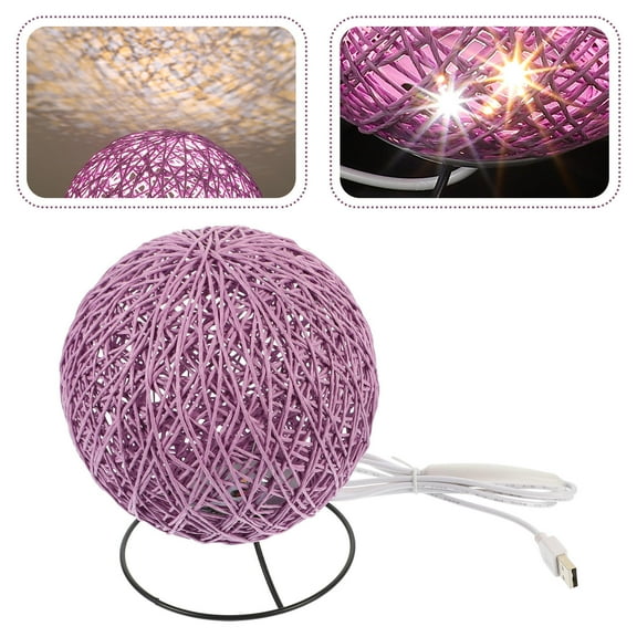 FRCOLOR Creative Night Shaped Night Lamp Table Desk Decoration Lamp for Home Kids Room Bedroom (Purple 15cm Iron Rack)
