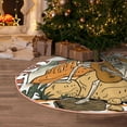thumbnail image 5 of Xecao Skeleton Cowboy And Guitar Pattern Christmas Tree Skirt Round Xmas Tree Mat Base Cover for Holiday Home Decorations-36", 5 of 6