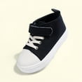 thumbnail image 6 of LIIPEE Girls Boys Athletic Sneakers Closed Toe Non- High Top Canvas Shoes Lace Up Hook And Loop Strap Sport Shoes Child Trendy Vacation Athletic Sneaker,Black,4-4.5 Years, 6 of 6