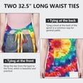 thumbnail image 6 of Rainbow Tie Dye Mandala Pattern Apron-Garden Aprons for Women with Pockets-Cotton Linen Waterproof Kitchen Cooking Gardening Aprons Adjustable for Kitchen,Cooking,BBQ and Salon 33x27 Inch, 6 of 7