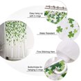 thumbnail image 3 of St Patrick Shower Curtain 72 inches Long Spring Shamrocks Polyester Fabric Shower Curtain with Hooks,Waterpoof Shower Curtains for Bathroom Showers and Bathtubs 72x72in, 3 of 4