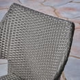 thumbnail image 2 of Kenneth Outdoor 3 Piece Wood and Wicker Bistro Set, Gray, Gray, 2 of 7