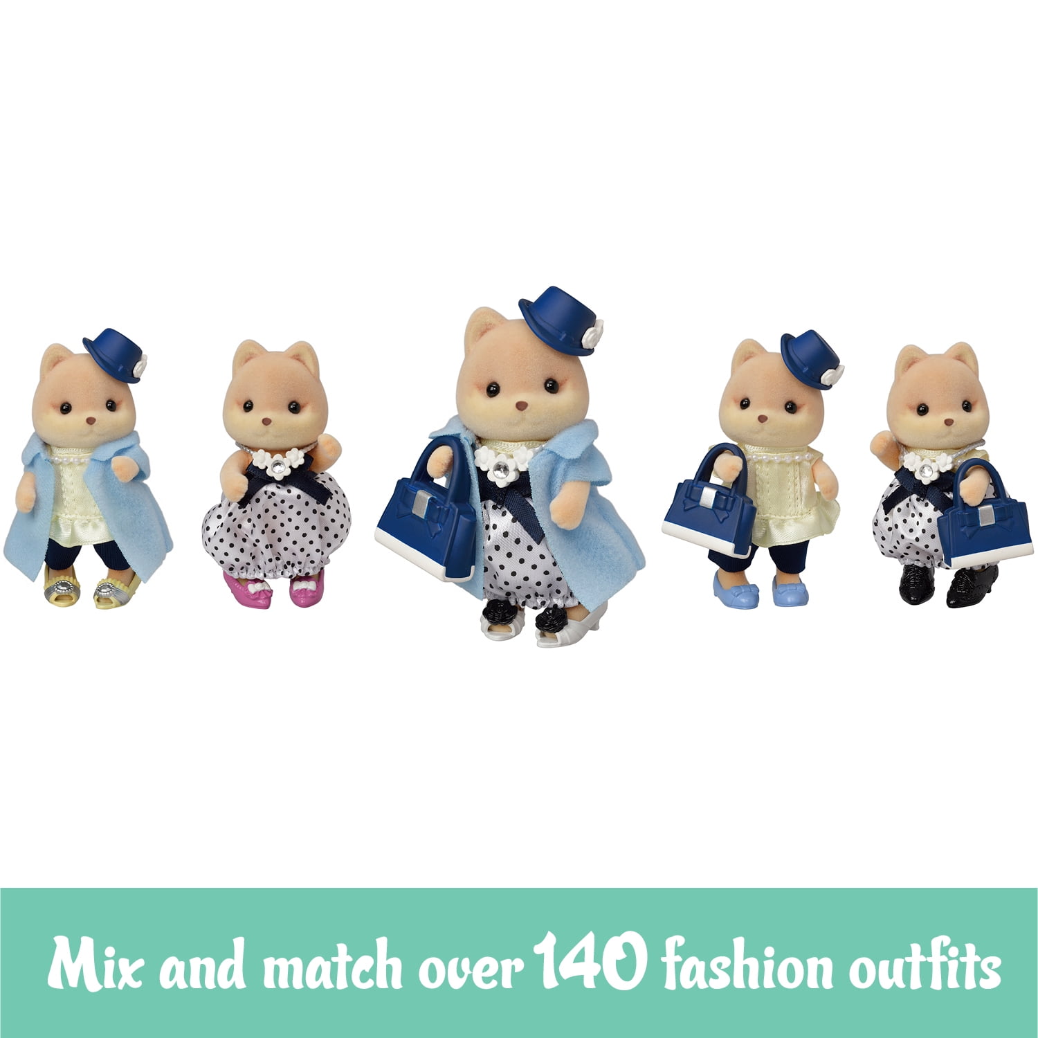Calico Critters Fashion Playset Shoe Shop Collection, Dollhouse Playset with Caramel Dog Figure and Fashion Accessories