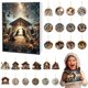 thumbnail image 2 of Cuenta atrás para Navidad 24 colgantes de la Virgen María y el Niño Jesús. Adornos navideños Adornos navideños Adornos navideños para el árbol de Navidad decorado, 2 of 7