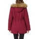 thumbnail image 3 of Chaqueta parka de invierno para mujer INSPIRE CHIC, abrigo acolchado largo, cálido, a prueba de viento, con capucha de piel sintética, talla XL, rojo oscuro, 3 of 6
