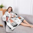 thumbnail image 5 of Oversized Wearable Blanket Hoodie,White Christmas Gnome and Snowflake Pattern Sherpa Blanket Hoodie with Super Pockets,Super Warm Fuzzy Pullover for Women & Men, 5 of 6