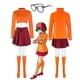 thumbnail image 1 of Disfraz de Anime Velma, disfraz de personaje de película, uniforme naranja, disfraz de Halloween para mujeres y niñas, disfraz de Cosplay, peluca-AM, 1 of 1