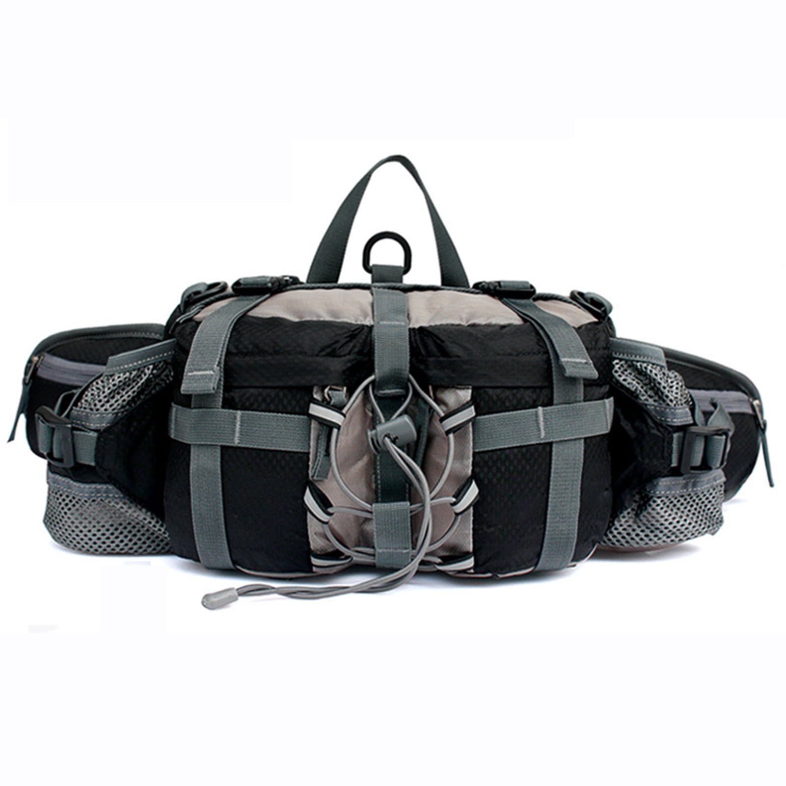 Outdoor Fanny Pack Hiking Fishing Waist Bag 2 Water Bottle Holder