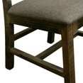 thumbnail image 4 of Peya 22 Inch Set of 2 Dining Chairs Padded Seat Gray Polyester Pine Wood, 4 of 5