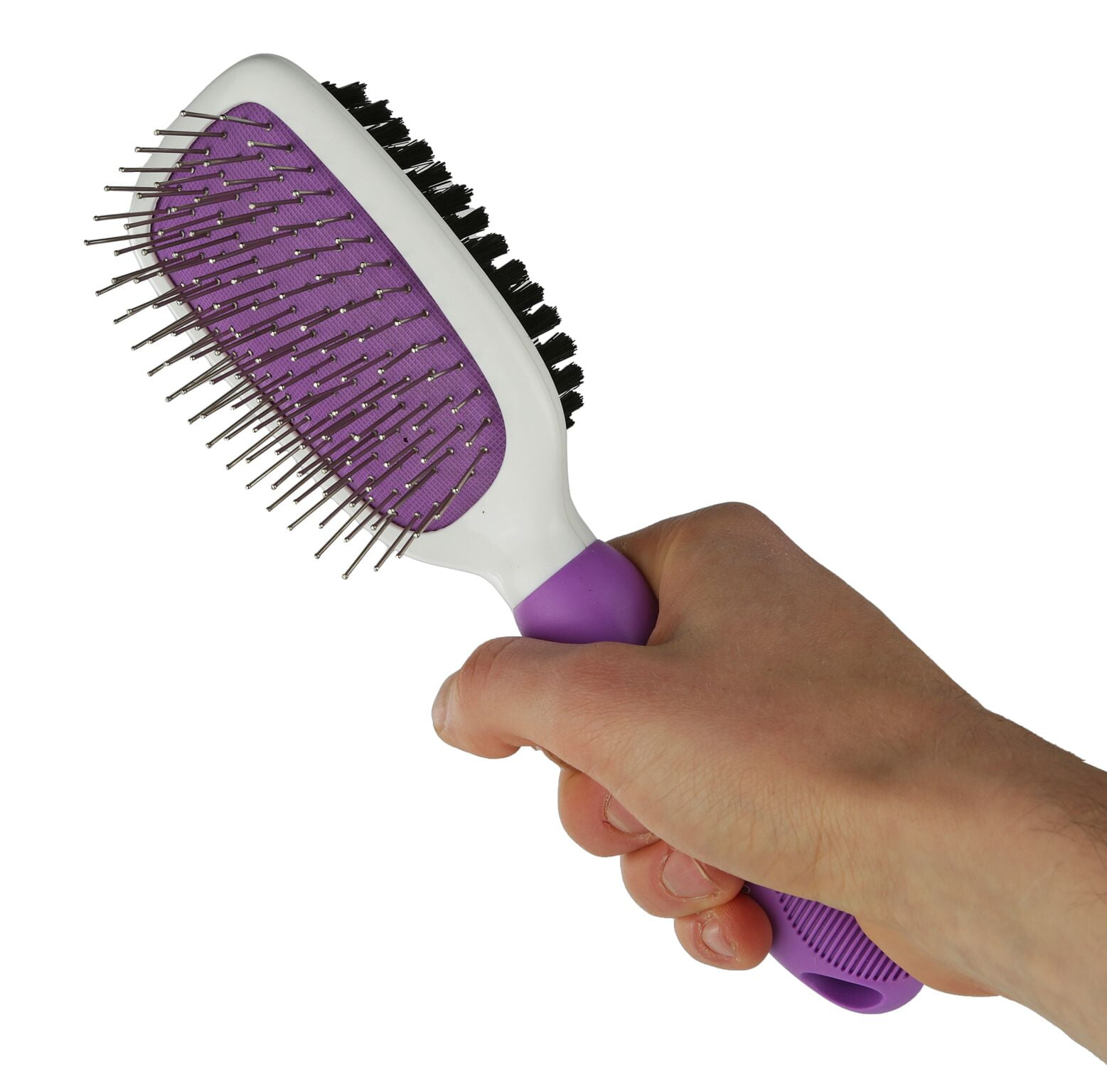 DoubleSided Pet Brush for Grooming & Massaging Dogs, Cats