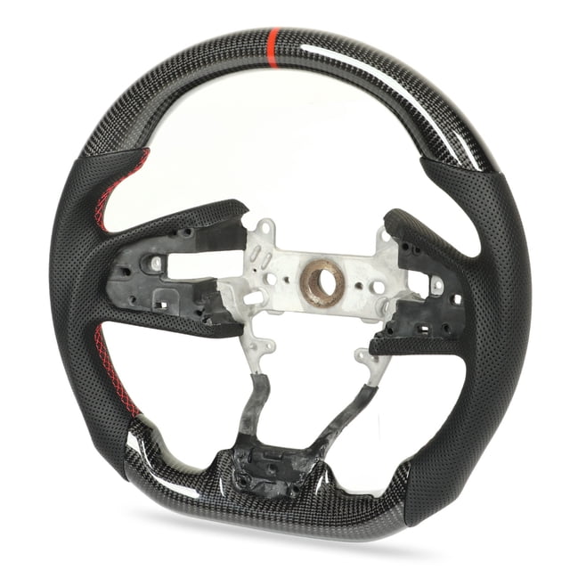 Car Steering Wheel, Sport Racing Steering Wheel Flat Bottom D Type Carbon Fiber For