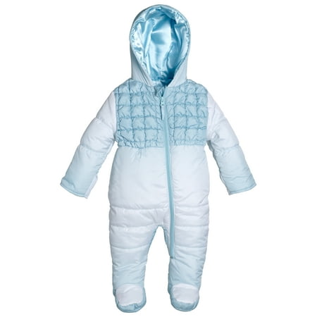 Pink Snowsuit - Wippette Infant Newborn Baby Girls Down Alternative Hooded Snowsuit Pram Bunting