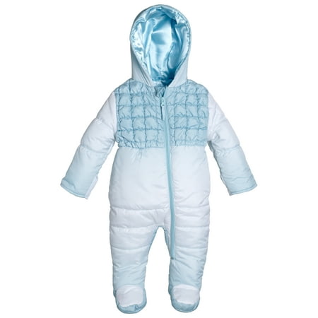 Wippette Infant Newborn Baby Girls Down Alternative Hooded Snowsuit Pram (Best Toddler Snowsuit 2019)