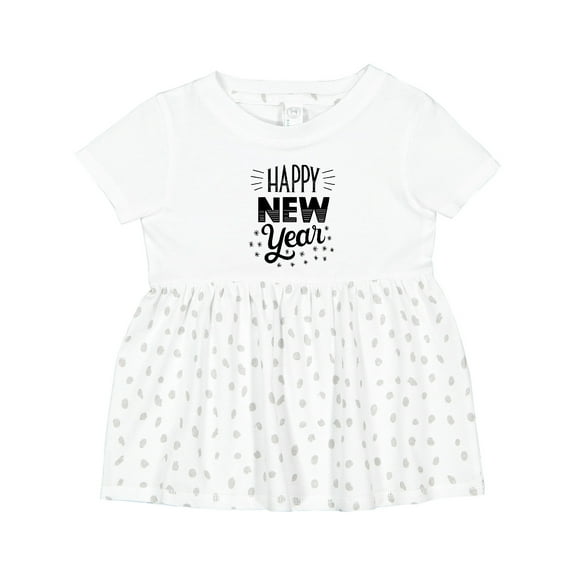 Inktastic Happy New Year in Hand Lettering Girls Baby Dress