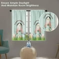 thumbnail image 4 of mayuai Easter Bunny Pink Kitchen Curtains, Blue Wooden Rabbit Short Window Curtains Set of 2, Window Treatment Tier Curtains for Kitchen Over Sink Bathroom Dining Room Decor (26x36 Inch), 4 of 6