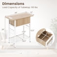 thumbnail image 4 of Giantex End Table w/Charging Station, Sofa Side Table w/Storage Shelf for Small Space, Natural, 4 of 6
