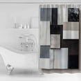 thumbnail image 2 of Abstract Art Shower Curtain, 48" x 72", Black White Blocks Watercolor Modern Art Waterproof Bathroom Curtain Washable Shower Curtain Set with 12 Hooks, 2 of 6