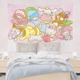 thumbnail image 3 of Decoración de pared Kawaii Sanrios Kitty Kuromi My Melody Cinnamoroll dibujos animados lindo fondo de habitación póster de tela pared regalo para niña, 3 of 3