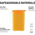 thumbnail image 6 of Aqua Fridge Door Water Jug with Handle BPA Free Plastic Pitcher with Flip Top Lid Perfect for Making Teas and Juices, 2 Quarts, Clear, 6 of 6