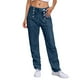 thumbnail image 1 of WILLBEST Jeans Mujer Pantalones Vaqueros Elásticos de Cintura Alta para Mujer, Ajustados, Con Doble Botón Frontal, Informales, Cómodos para Uso Diario Extra Chica, 1 of 4