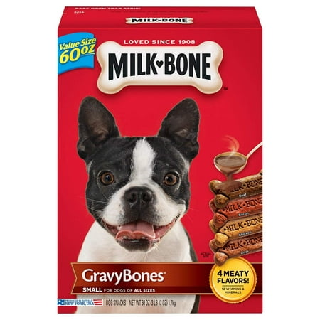 Milk-Bone Gravy Bones Dog Biscuits, Small, 60 Oz. (Best Bones For Small Dogs)