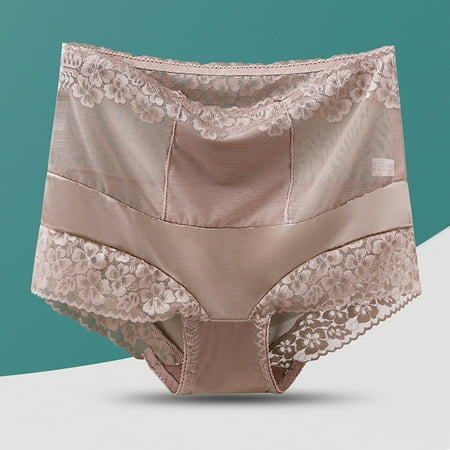 Major Savings: Pantys  Pack de Bragas para Mujer  Women Solid Color Underwear High Waisted Lace Tight And Breathable Underwear Panties SOPATENOR Coffee XL