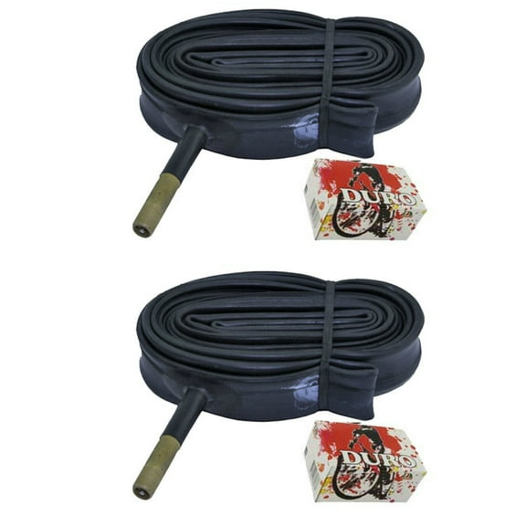 2 Duro Tubes 700 x 18c/25c 48mm Standard American Valve. Set of Tube. Pair of Tubes. Two Tubes.