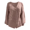 thumbnail image 3 of DuoJiaJ Women's Chunky Knit Sweater Coat Soft Cardigan Warm Open Front Oversized Fall Winter Fashion Outerwear Oversized Sweaters For Women Brown L, 3 of 5