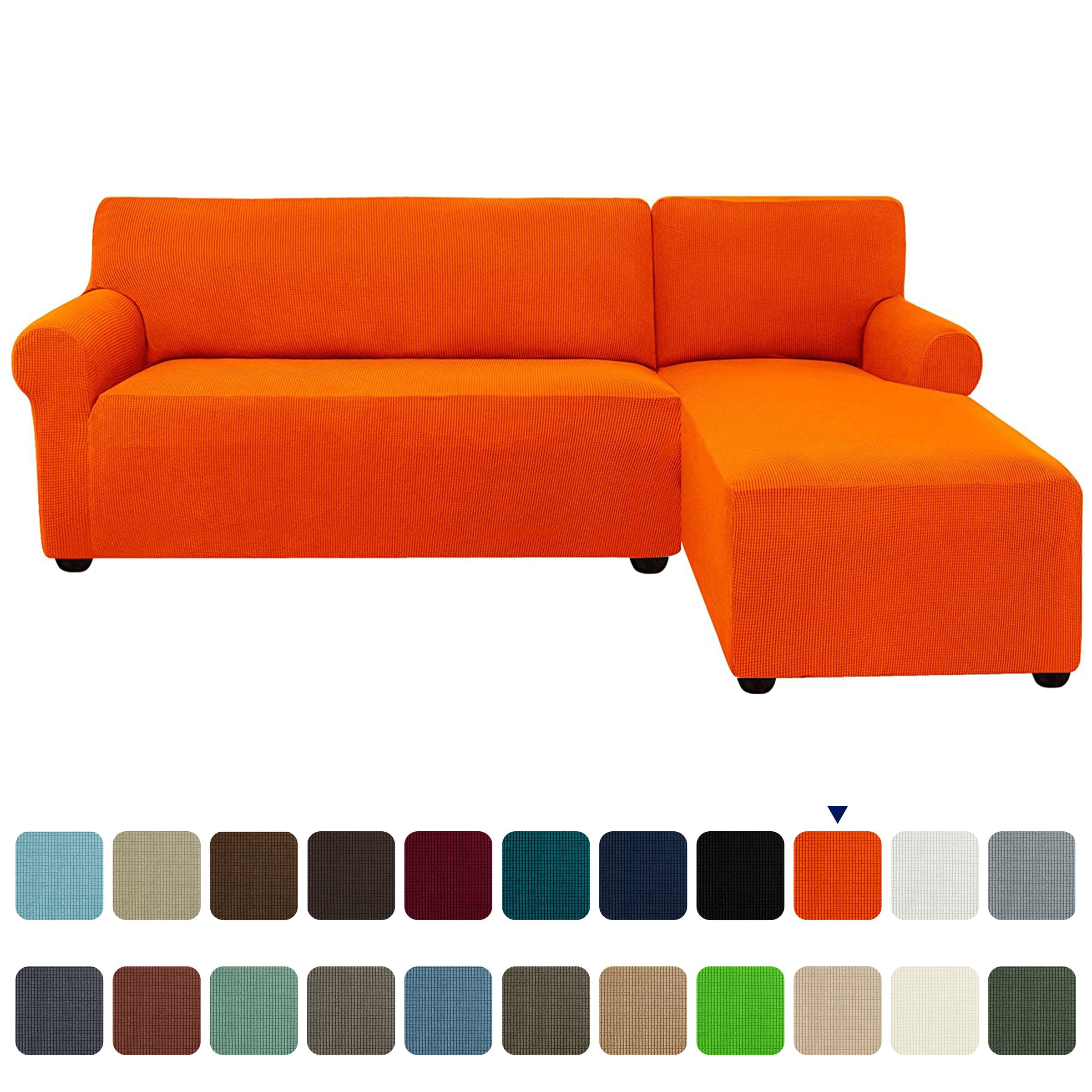Youjoy Elastic L Shape Sofa Covers Sectional Sofa Covers-Jacquard Fabric Furniture Sofa Slipcover L Type Sofa Needs to Buy Two Sofa Covers 1/2/3/4 Seats