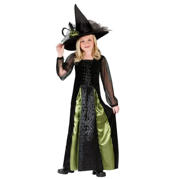 Girls Goth Maiden Witch Costume