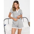 thumbnail image 2 of Purcoar Womens Pajama Sets 2 Piece Short Sleeve Pajamas Loungewear Sleepwear V Neck Tops with Shorts, 2 of 8