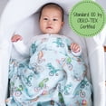 thumbnail image 5 of LollyBanks Baby Blanket, 100% Cotton Muslin Swaddle for Baby Boys and Girls, Soft and Breathable 47 x 47 Inches Receiving Blanket, Lightweight Newborn Swaddle Blankets, Registry (Animal Bike Print), 5 of 6