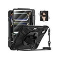 thumbnail image 1 of Case for iPad Pro 11 Inch M4 2024 5th Generation A2836/A2837/A3006 with Built-in Screen Protector, 360° Rotating Stand, Adjustable Shoulder Strap, Precise Cutouts, Pencil Holder, 1 of 7
